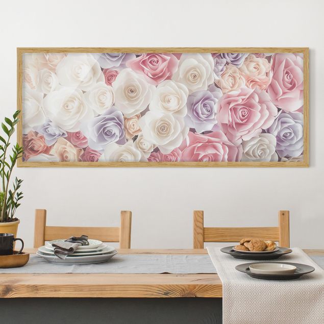 Déco murale cuisine Pastel Paper Art Roses