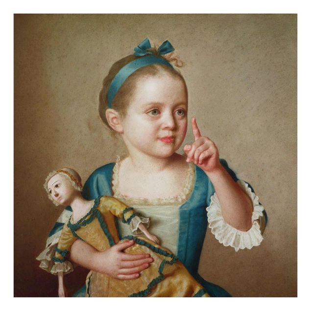 Tableaux portraits Jean Etienne Liotard - Fille avec poupée