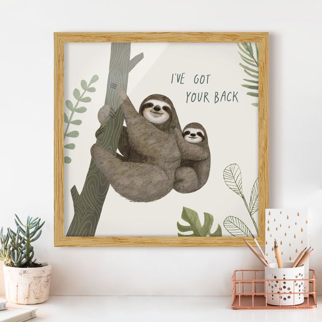 Décoration chambre bébé Sloth Sayings - Back