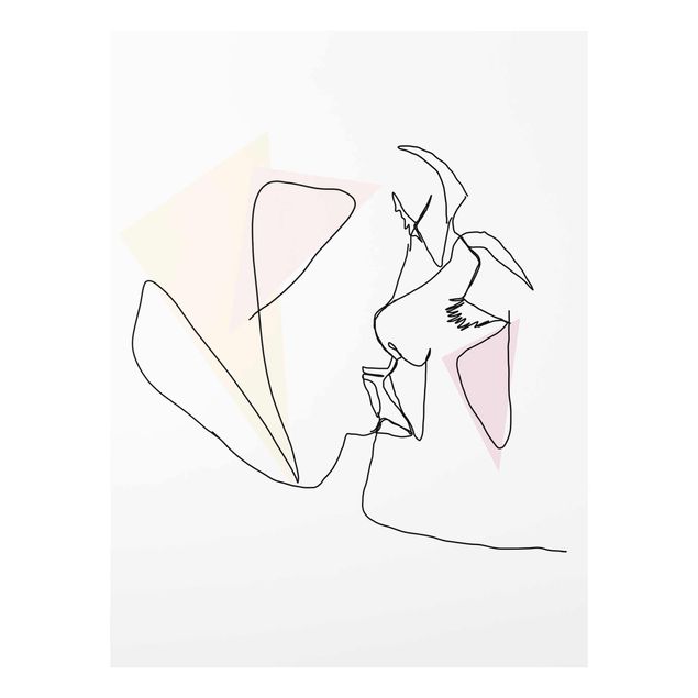 Tableau portrait Illustration de visages de baisers