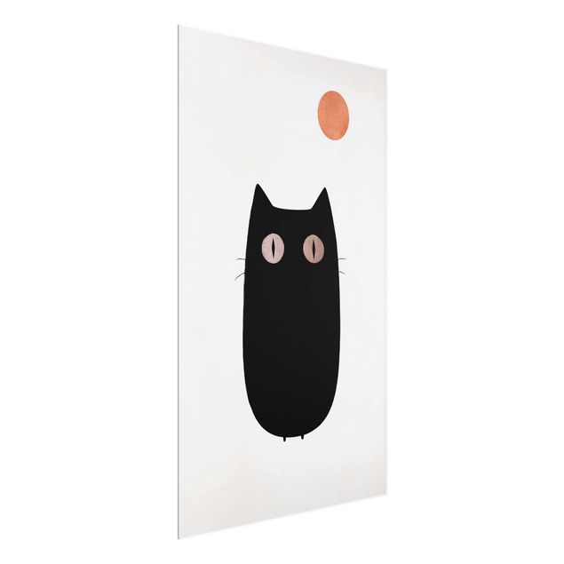 Tableaux moderne Illustration d'un chat noir