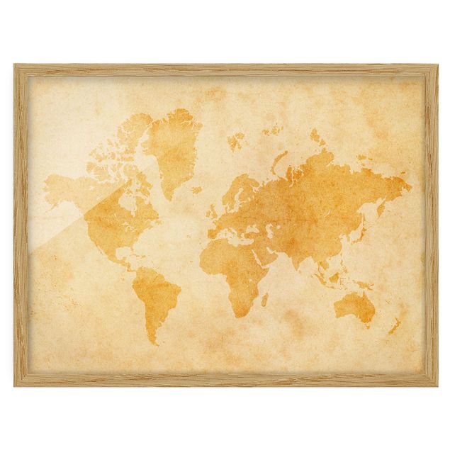 Tableau carte du monde Tableau Vintage du monde