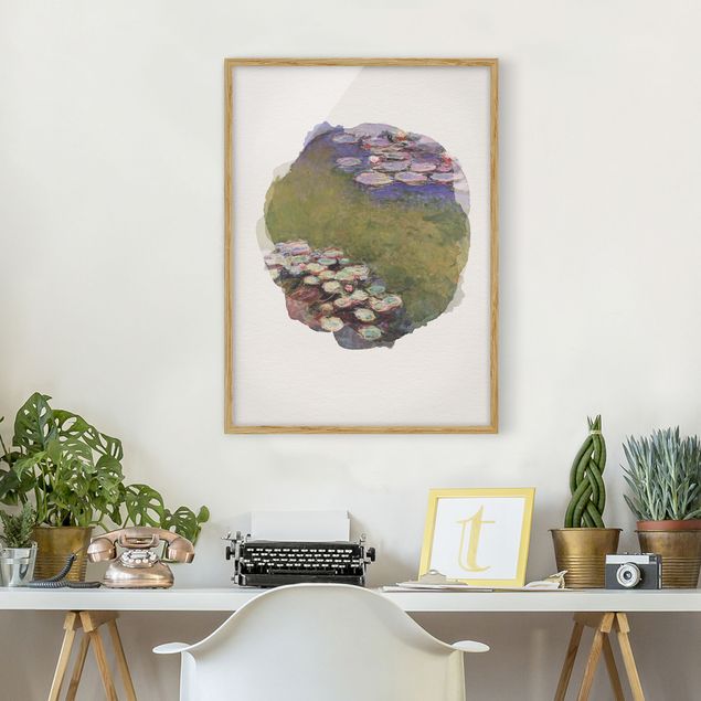 Tableau paysages Aquarelles - Claude Monet - Nénuphars