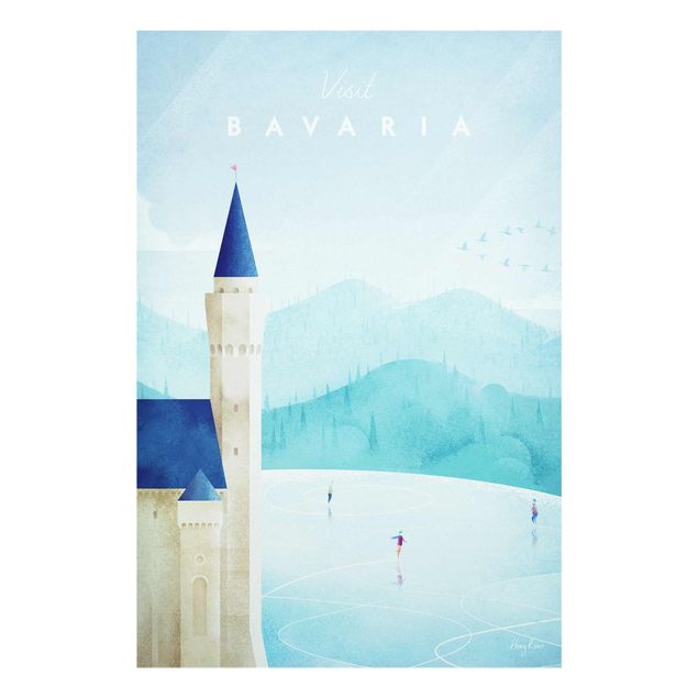 Tableau deco bleu Poster de voyage - Bavière