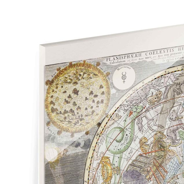 Tableau en verre - Vintage Ancient Star Map