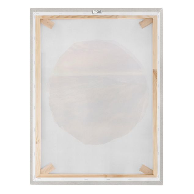 Tableau moderne Aquarelles - Lever de soleil sur la plage de Sylt
