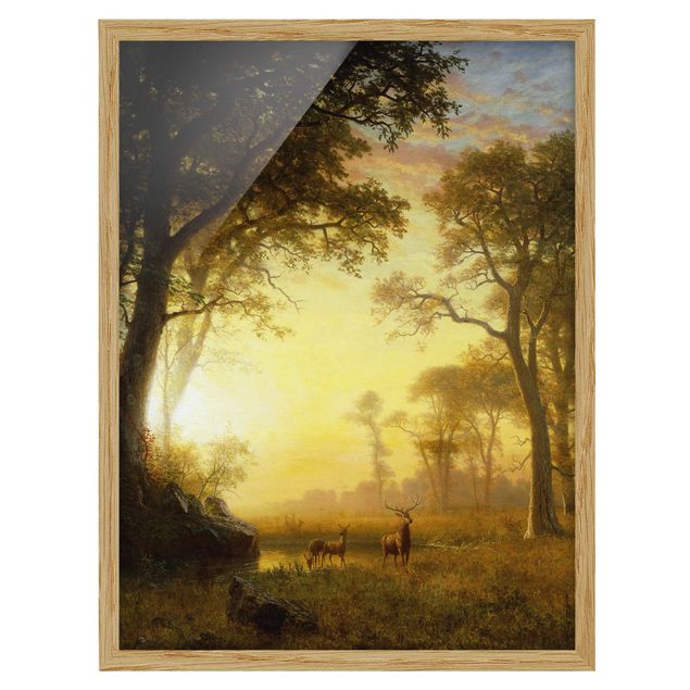Tableau arbres Albert Bierstadt - Lumière dans la forêt