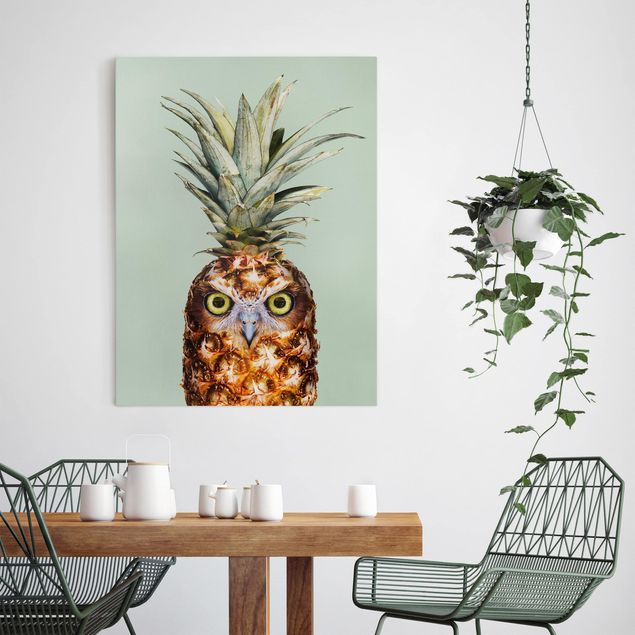 Tableaux modernes Ananas avec hibou