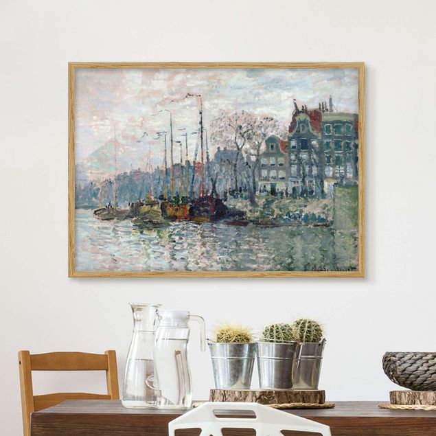 Déco murale cuisine Claude Monet - Vue du Prins Hendrikkade et du Kromme Waal à Amsterdam