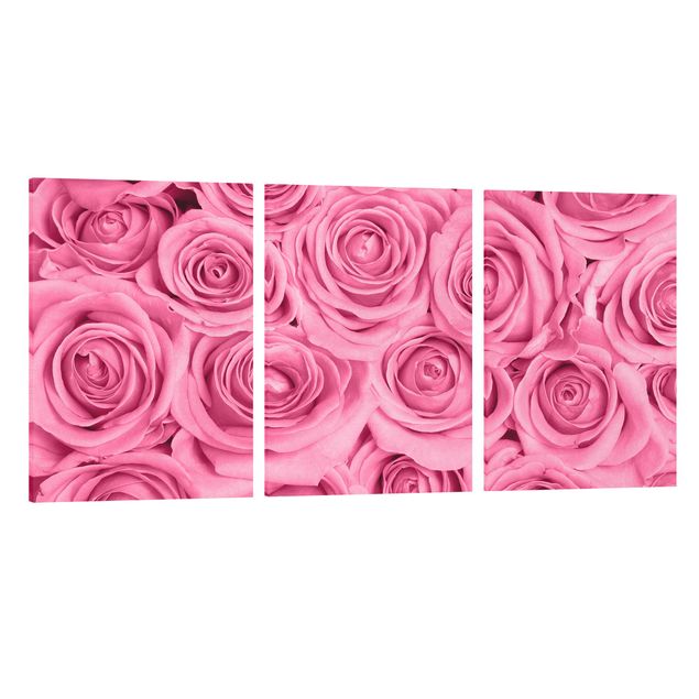 tableaux floraux Roses roses