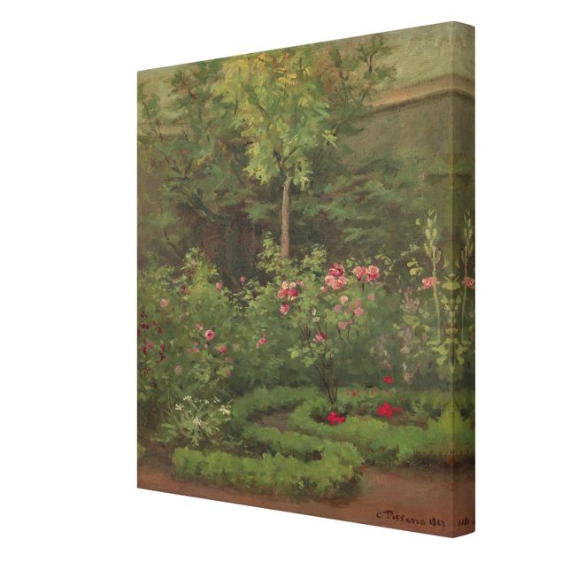Tableau en pointillisme Camille Pissarro - Un jardin de roses