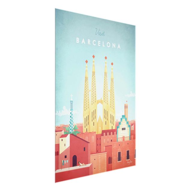Tableau ville Poster de voyage - Barcelone