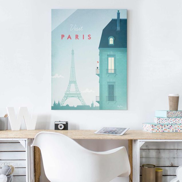 Tableaux en verre Paris Poster de voyage - Paris