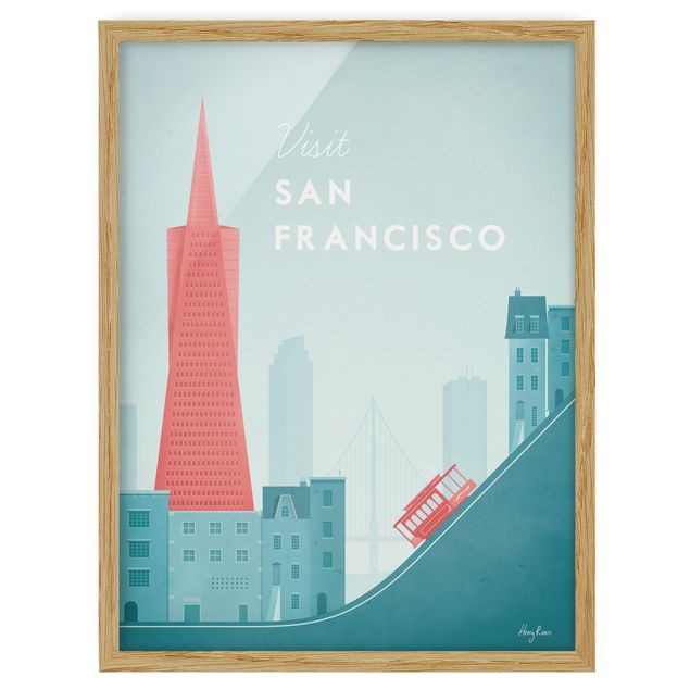 Tableau vintage Poster de voyage - San Francisco
