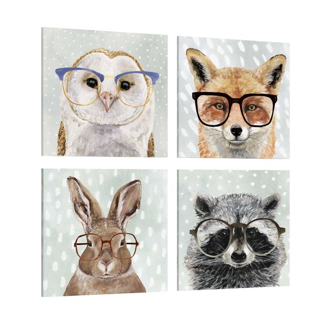 Tableau décoration Bespectacled Animals Lot II