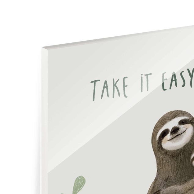 Tableau en verre - Sloth Sayings - Easy