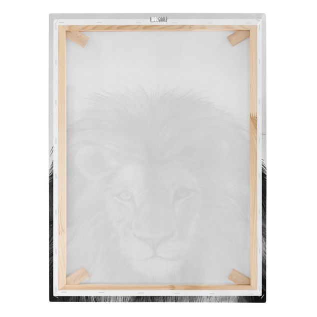 Cadre animaux Illustration Lion Monochrome Peinture