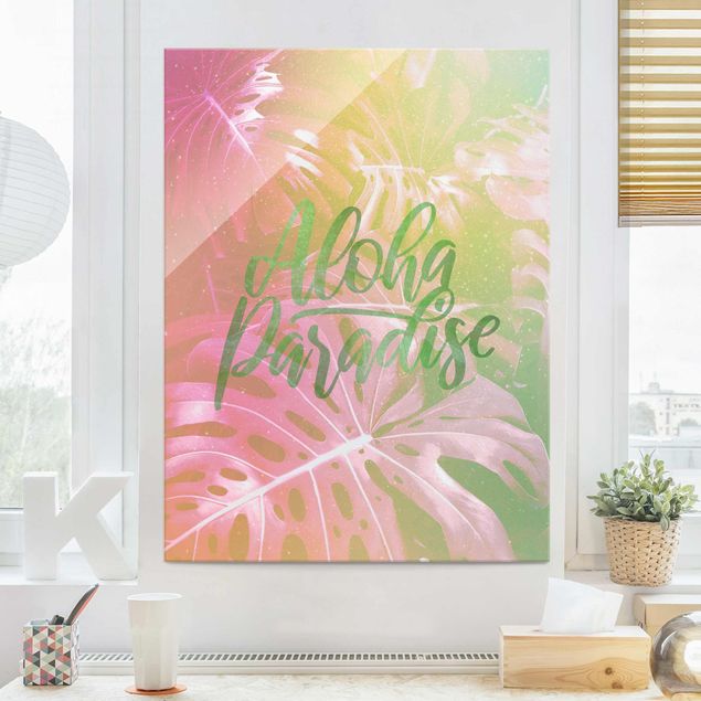 Tableau en verre - Rainbow - Aloha Paradise