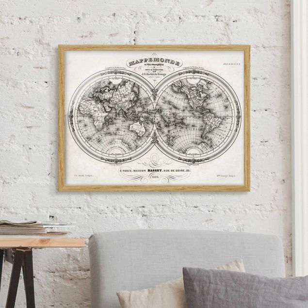 Déco mur cuisine Carte du monde - Carte française de la région du Cap de 1848
