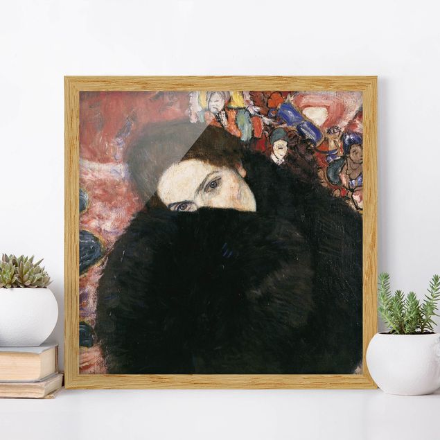 Déco mur cuisine Gustav Klimt - Dame avec une moufle