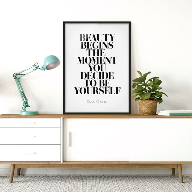 Tableaux encadrés citations Be Yourself Coco Chanel