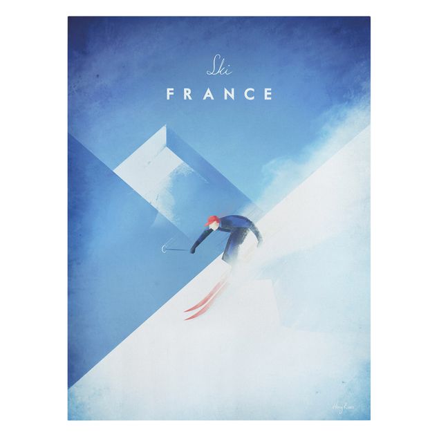 Tableau deco nature Poster de voyage - Ski en France