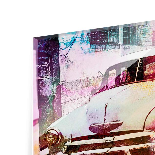 Tableaux en verre magnétique Collage Vintage Cubain