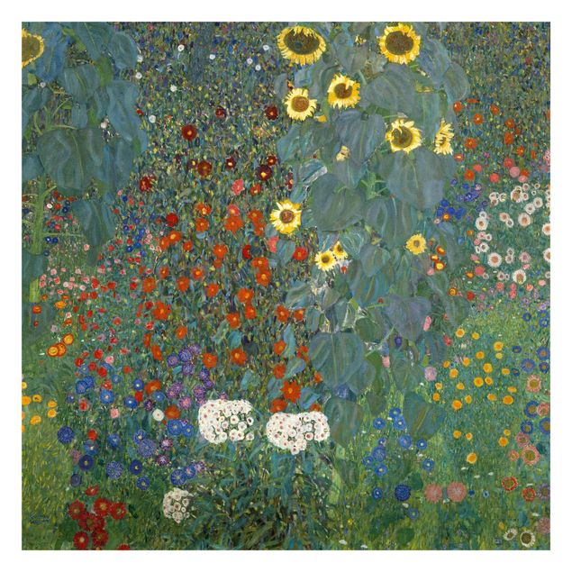 Papier peint floral Gustav Klimt - Tournesols de jardin