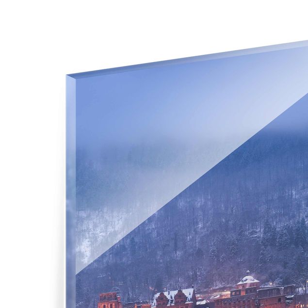 Tableau deco bleu Heidelberg en hiver