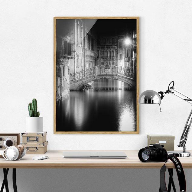 Tableaux encadrés noir et blanc Pont de Venise