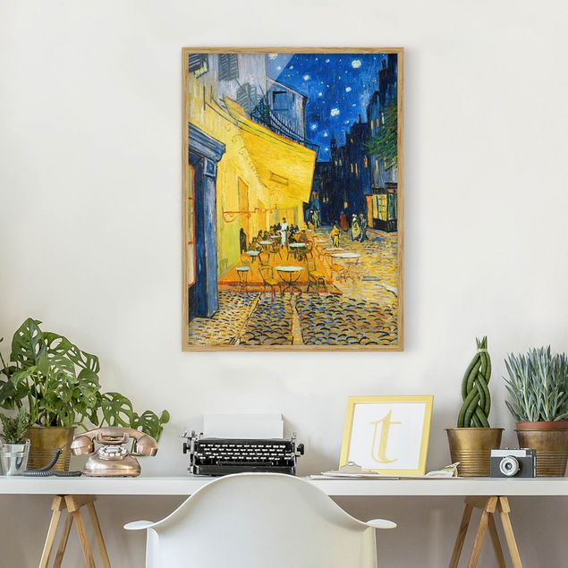 Tableau impressionniste Vincent van Gogh - Terrasse de café le soir