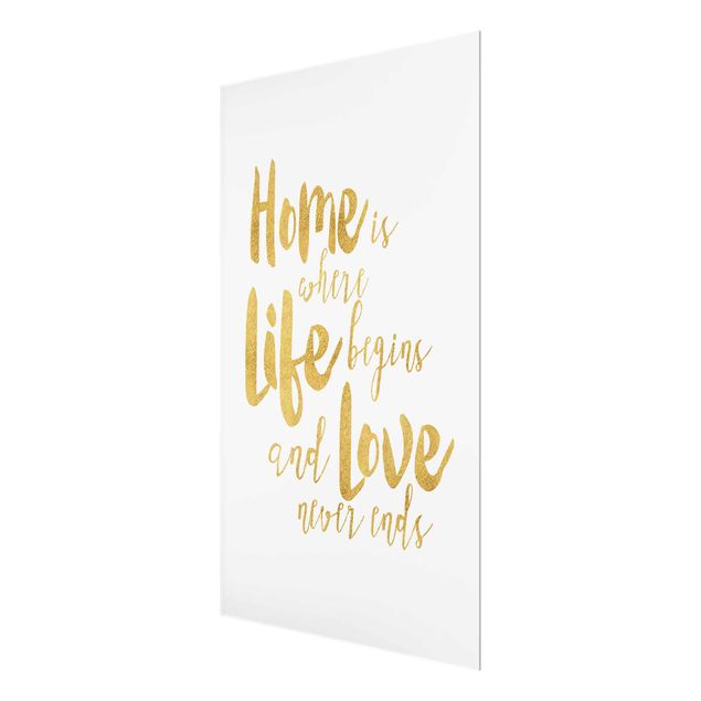 Tableaux Home Is Where Life Begins Gold