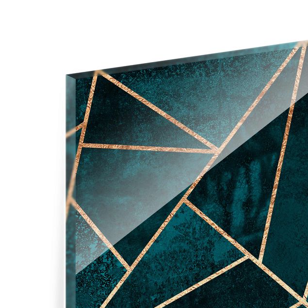 Tableaux de Elisabeth Fredriksson Turquoise foncé avec or