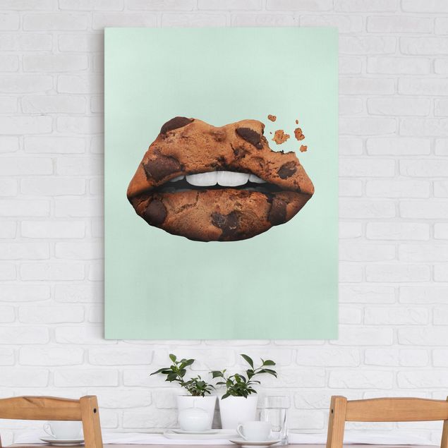 Déco murale cuisine Lèvres avec Biscuit
