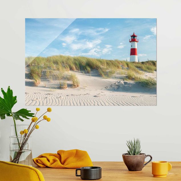 Tableau en verre - Lighthouse At The North Sea