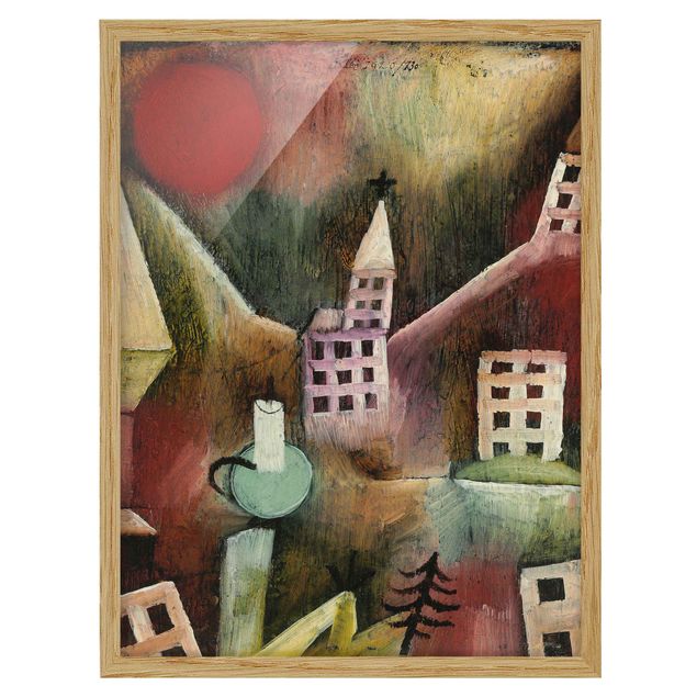 Tableau abstrait Paul Klee - Village détruit
