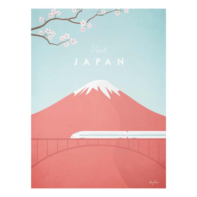 Tableaux en verre architecture & skyline Poster de voyage - Japon