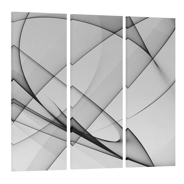 Tableaux sur toile en noir et blanc Formes d'hiver