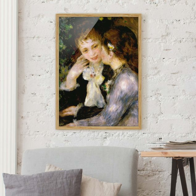 Toile impressionniste Auguste Renoir - Confidences