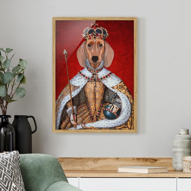 Tableaux chiens Portrait d'animal - Reine Teckel