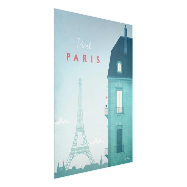 Tableaux en verre architecture & skyline Poster de voyage - Paris