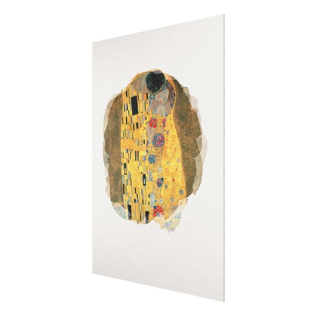 Tableaux portraits Aquarelles - Gustav Klimt - Le baiser