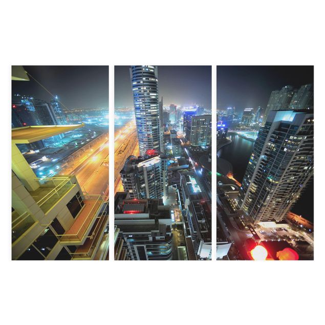 Tableau toile ville Lumières de Dubaï