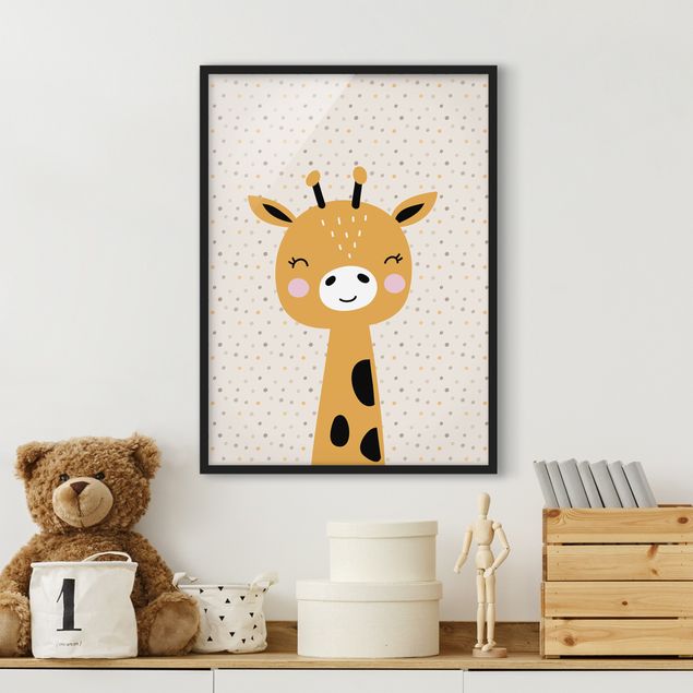 Poster encadré - Baby Giraffe
