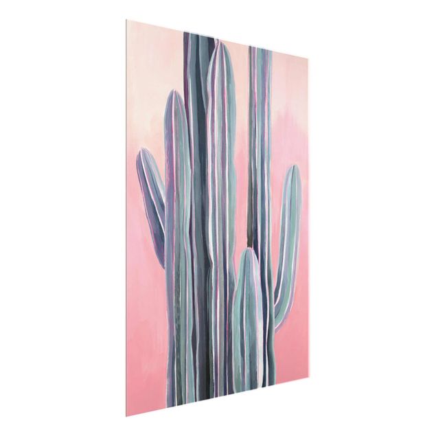 tableaux floraux Cactus Sur Rose I