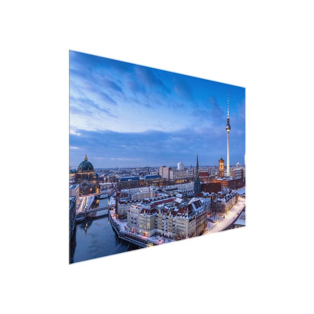 Tableaux en verre architecture & skyline Neige à Berlin