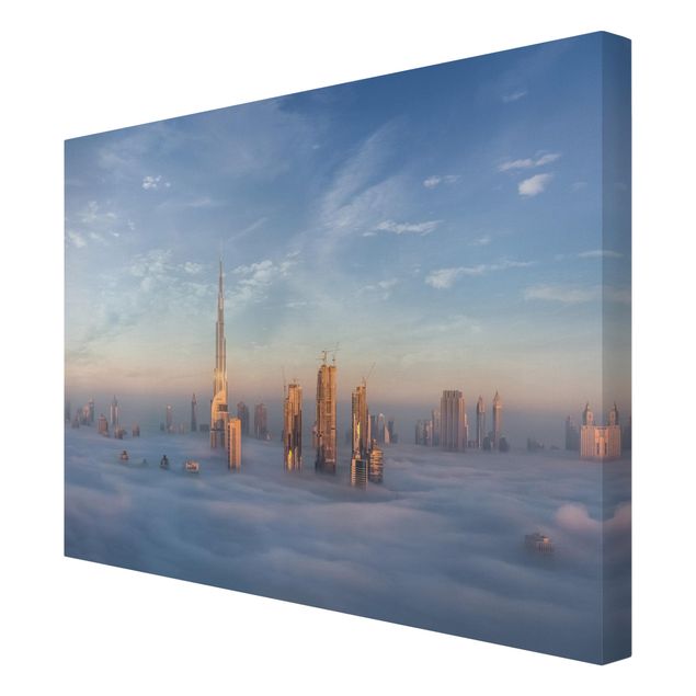 Tableau ville du monde Dubaï au-dessus des nuages