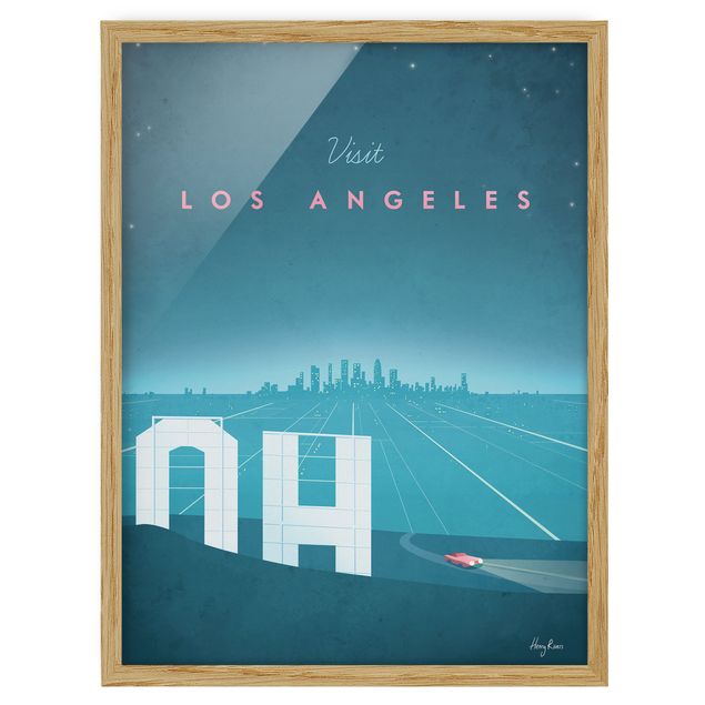 Tableau vintage Poster de voyage - Los Angeles