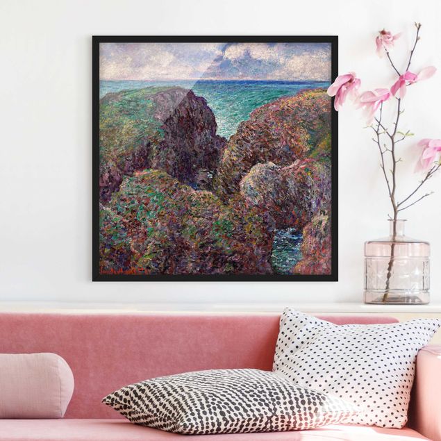 Tableaux encadrés plage & mer Claude Monet - Groupe de rochers à Port-Goulphar