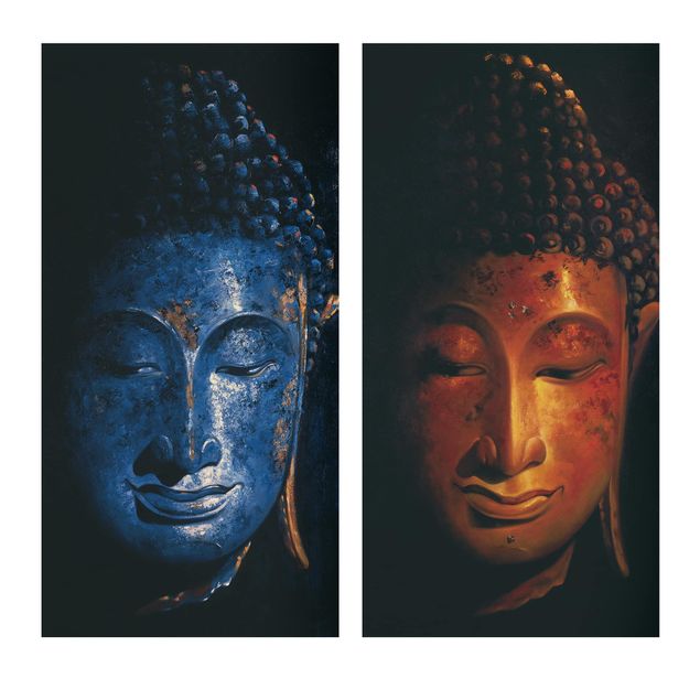 Tableau zen Bouddha de Delhi et Madras